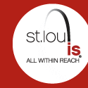 A red and white circle with the st. Louis is logo