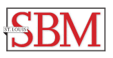 A red and white logo of the sbm group.