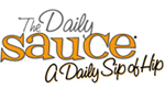 A logo for the daily sauce, a daily sip.