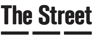 A black and white image of the logo for the street.